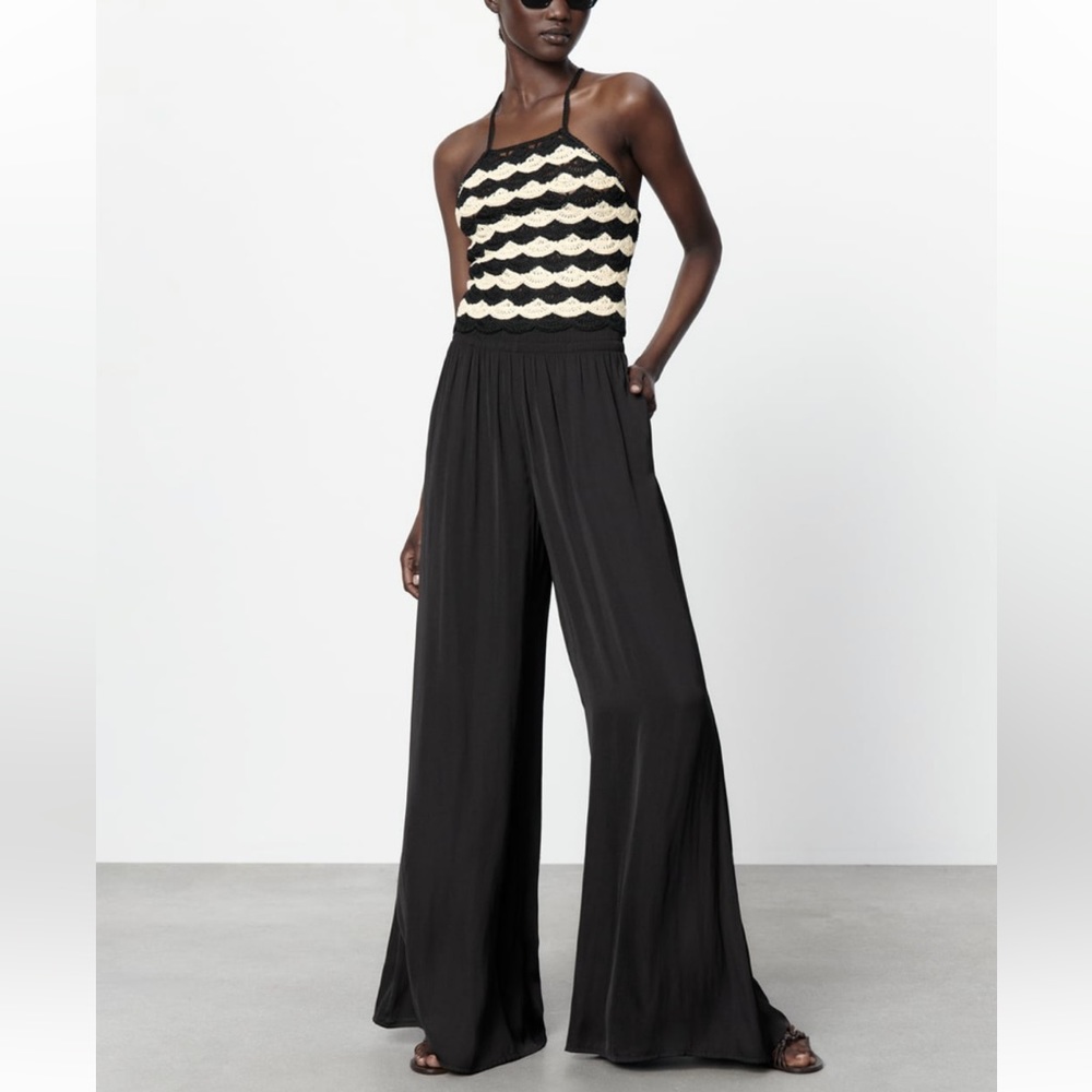Zara flowy wide leg pants